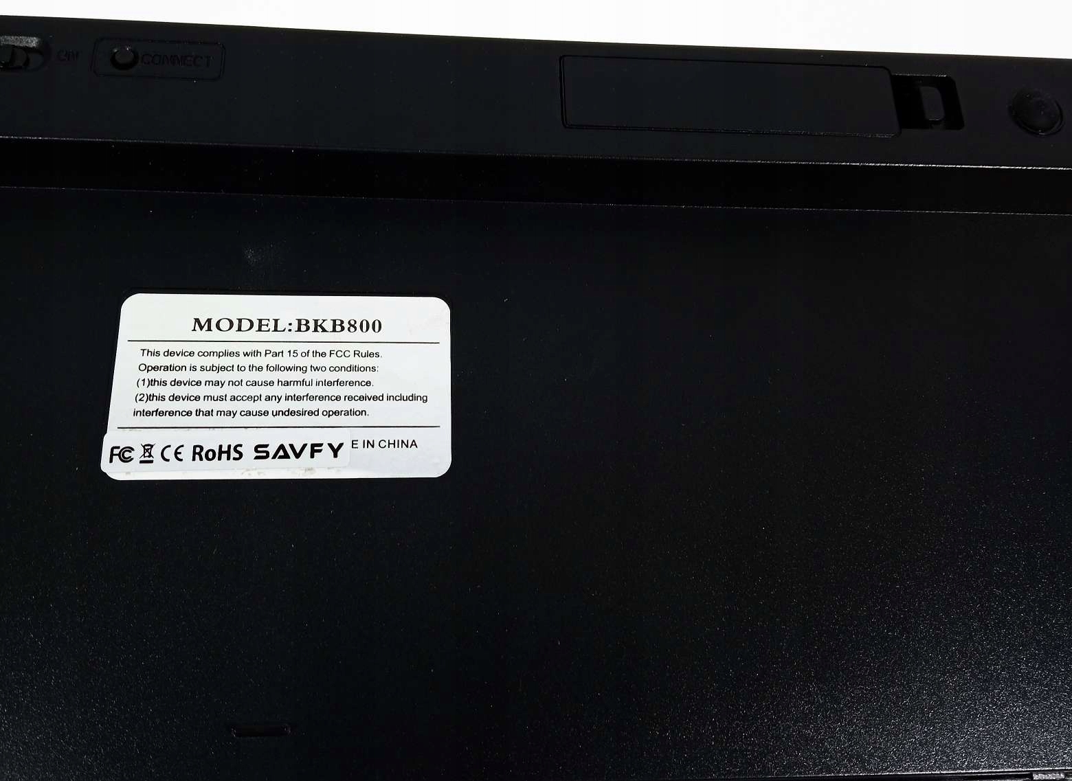 Klawiatura Bluetooth model BKB800 Czarna Model BKB800