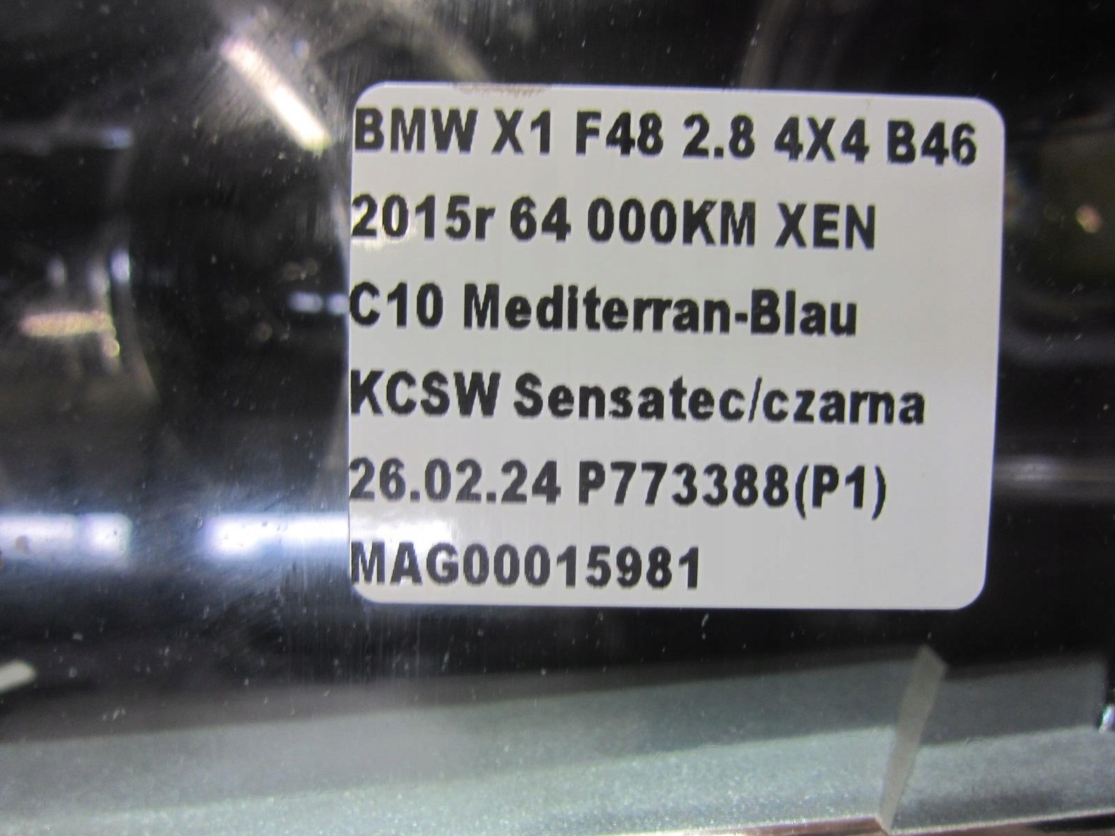 BMW X1 F48 USA light left front left front LED 63117193711 7428739