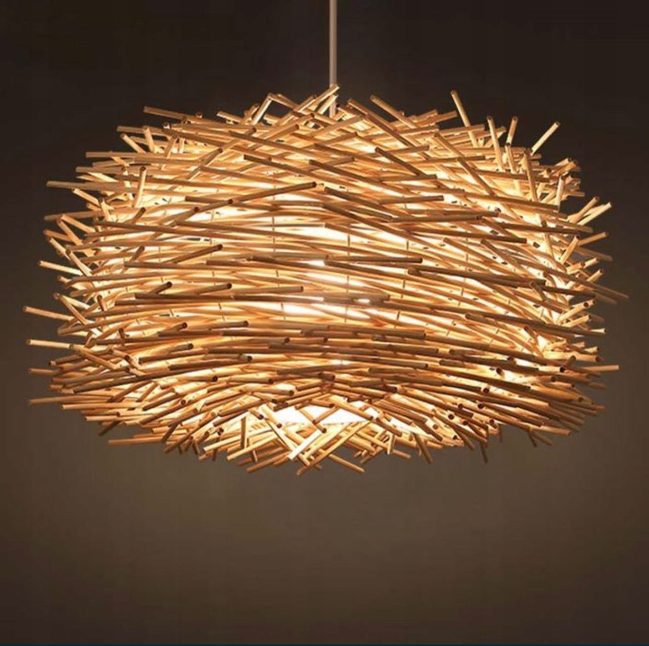 Ručně tkaná závěsná lampa v boho stylu, vintage závěsná lampa