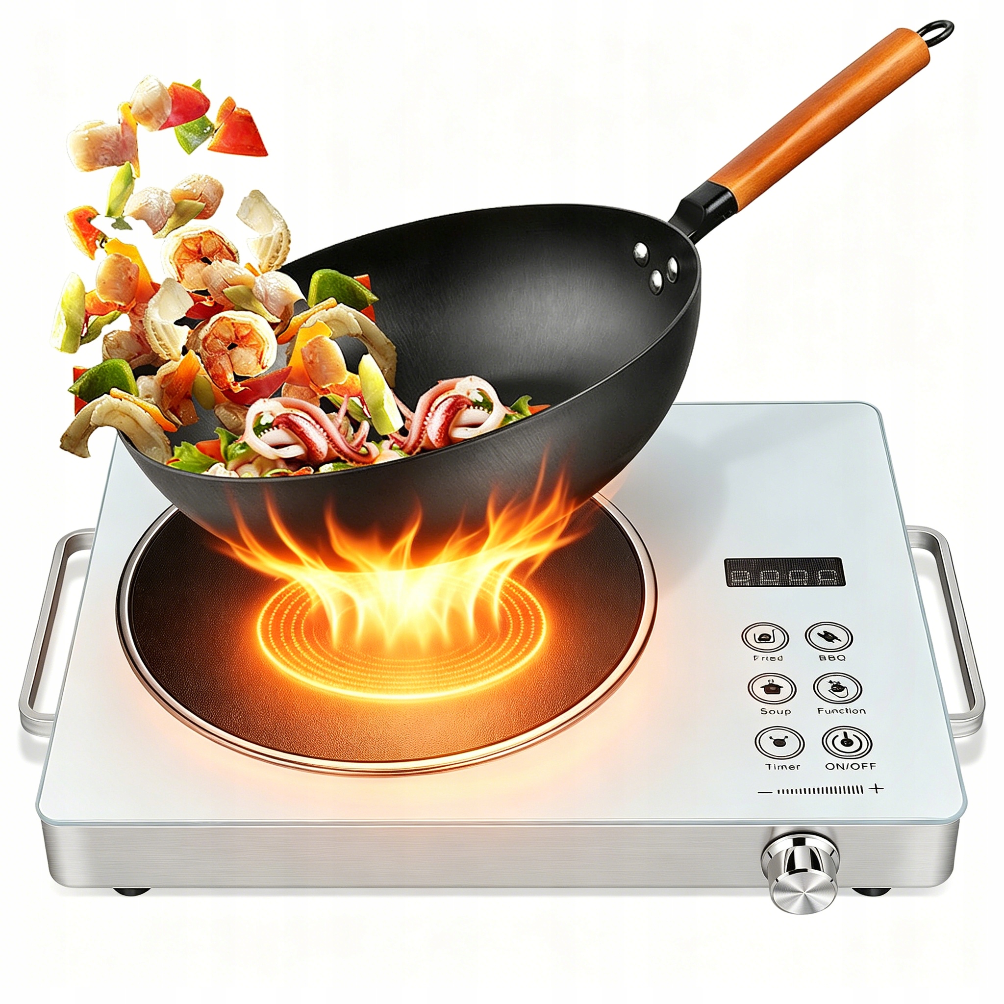 Przenośna Płyta Grzewcza Ceramiczna 2200W Sterowanie Dotykowe