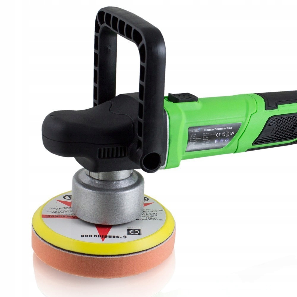 PROFESJONALNA POLERKA ROTACYJNO-ORBITALNA Z AKCESORIAMI I GĄBKAMI ZESTAW Maksymalna prędkość obrotowa 7200 RPM