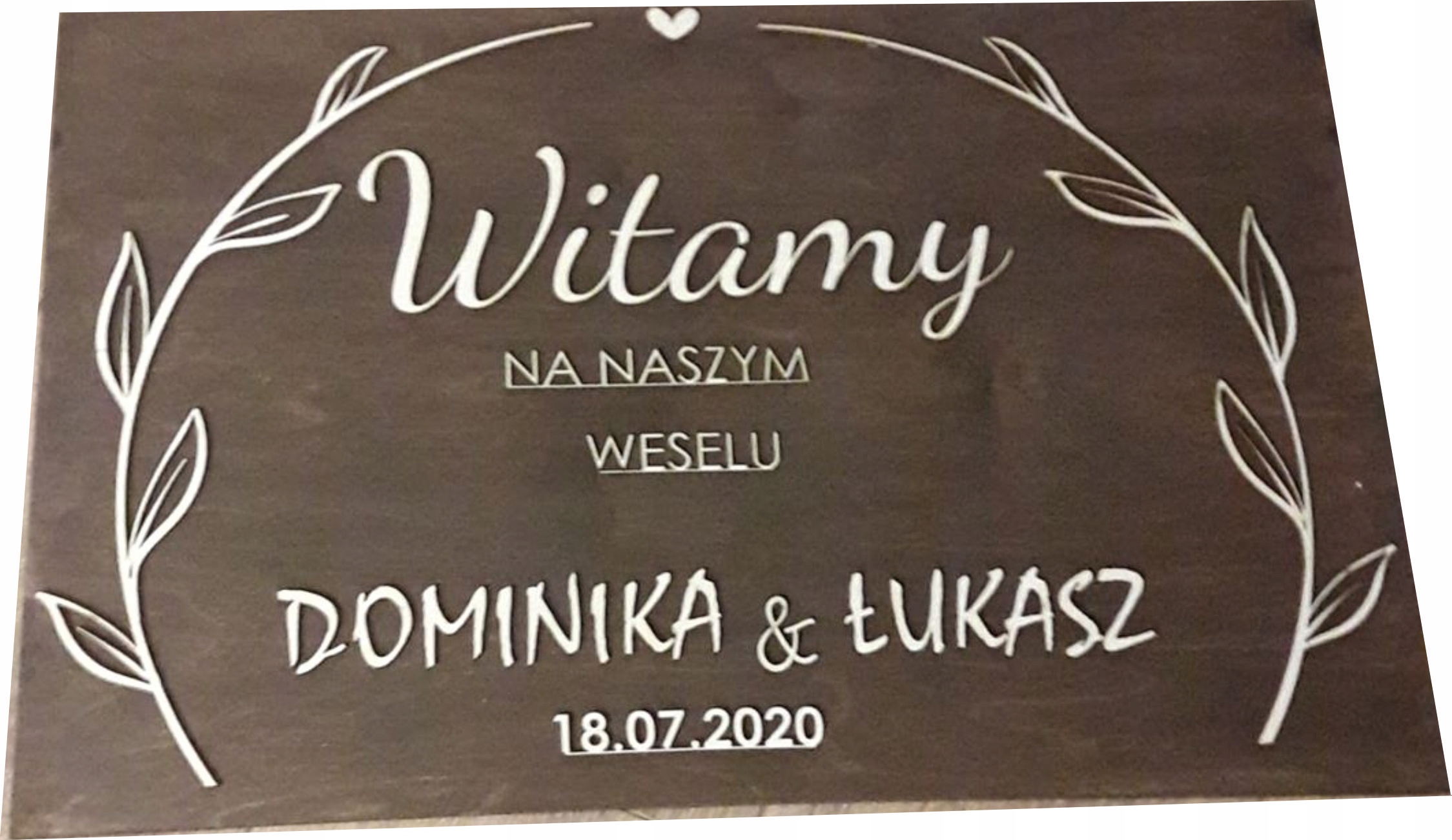 

Personalizowana powitalna tablica weselna 60x40cm