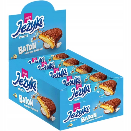 Tyčinka Jeżyki Čajník z karamelek Kokos Lískový Ořech Křupky 30g 35 kusů