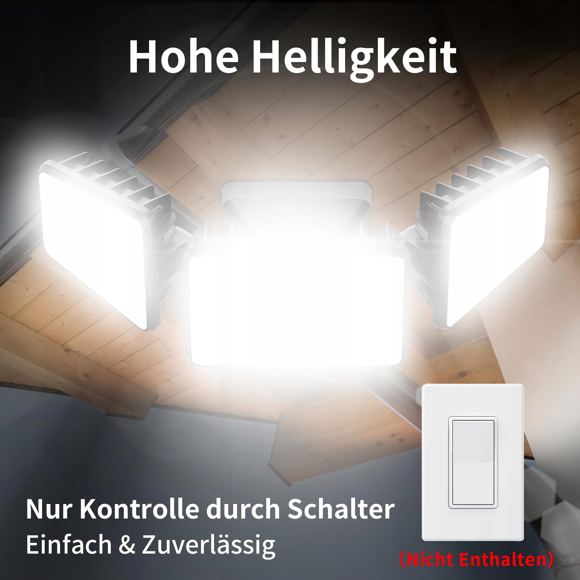 Naświetlacz LED 120W 12000lm 4500K IP66 Do Ogrodu Garażu Domu KELINVMI — miniatura 4