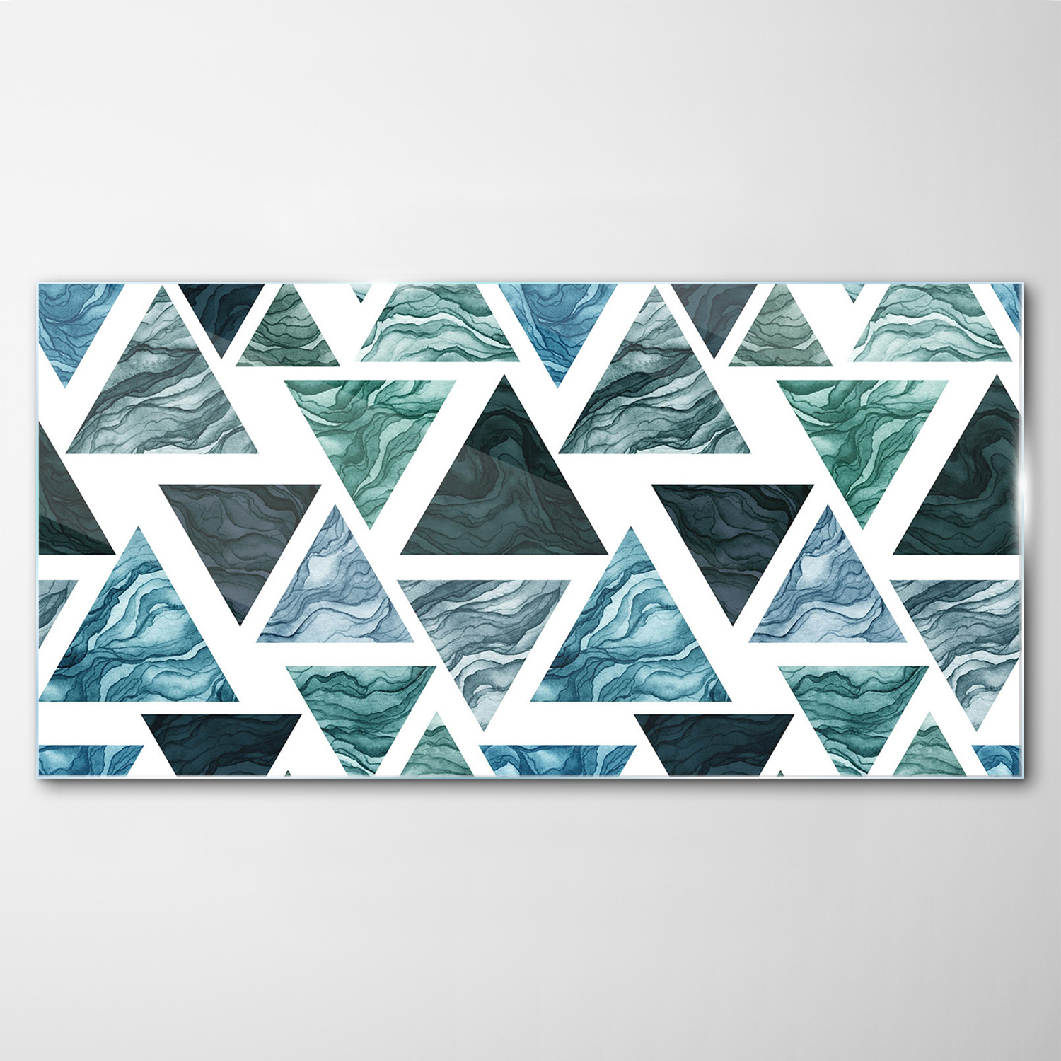 

Obraz na Szkle Dekor Akwarele Trójkąty Wzór 120x60