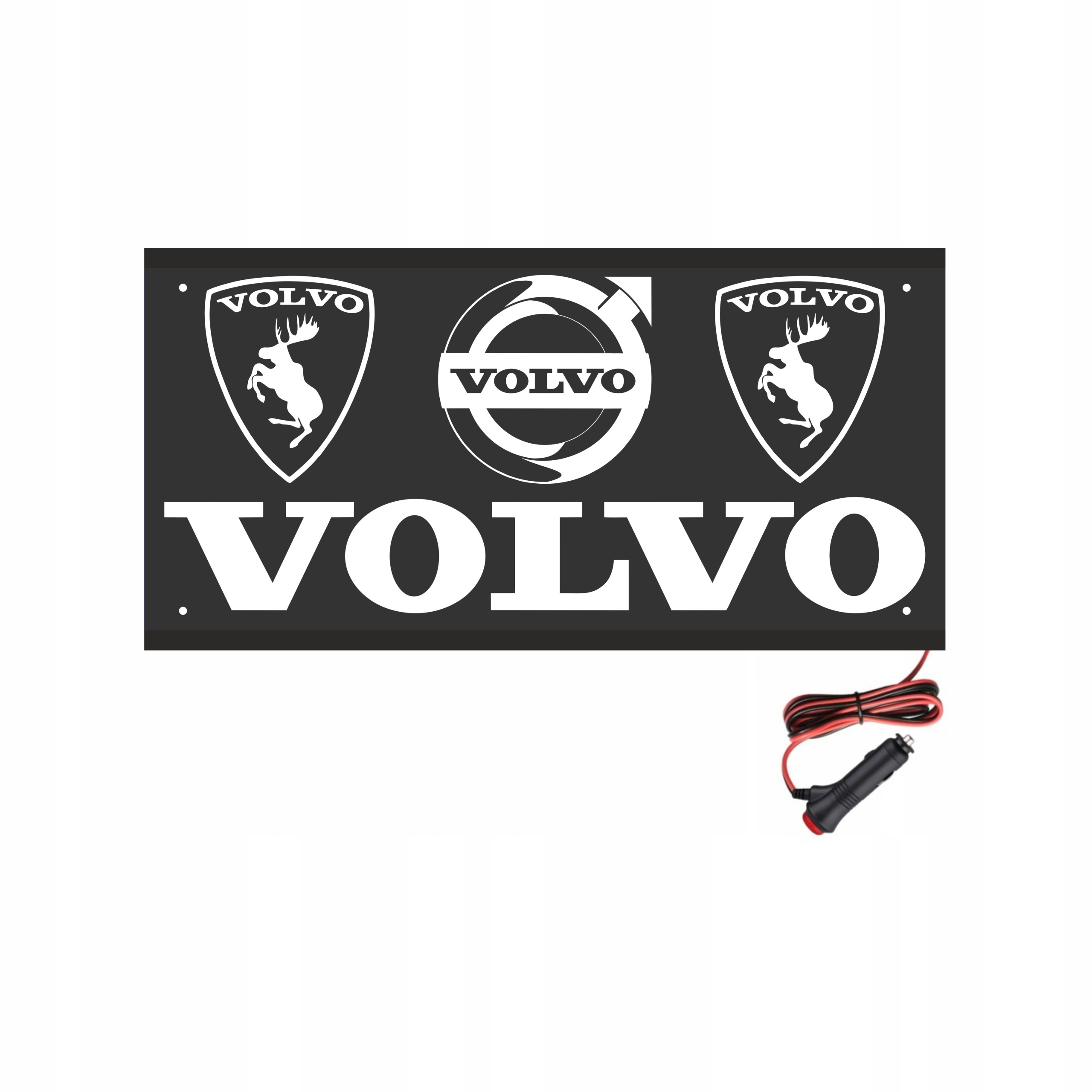 Tabuľa 60x30 na zadnú stranu, nad posteľ logo Volvo 12V