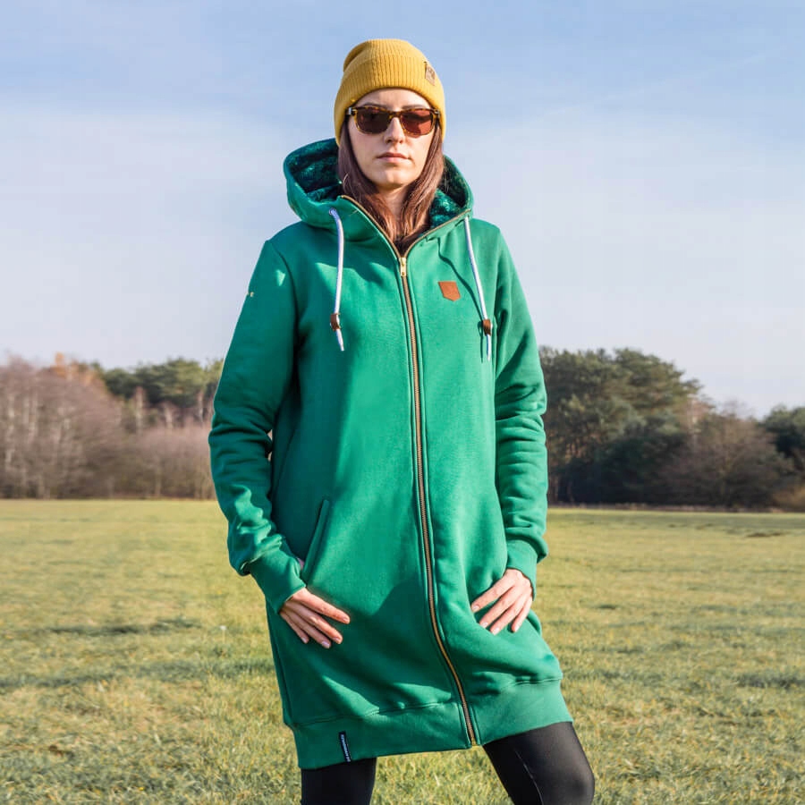 

Bluza rozpinana oversize Long zielona M/L