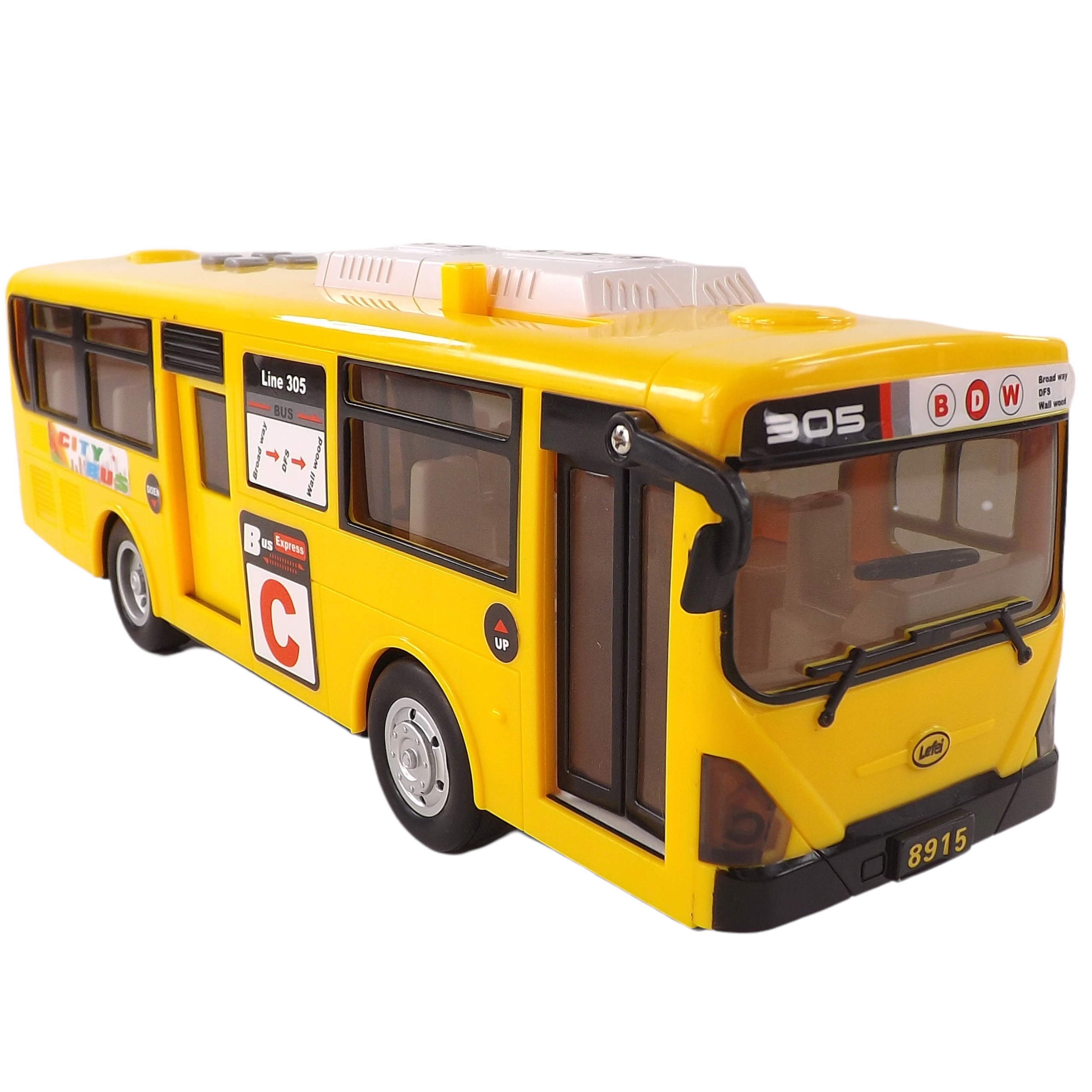 

Duży Autobus Otwierane Drzwi Dźwięki Światła 8915Ż