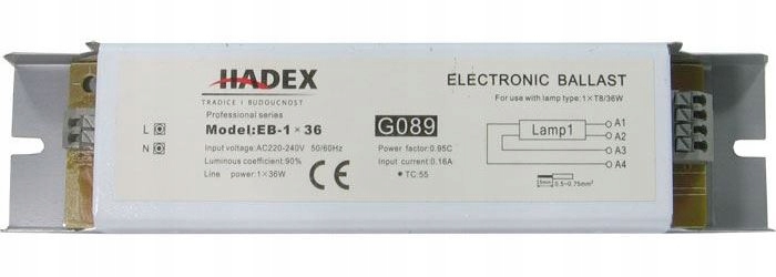 Żarówka świetlówka biały Hadex EB-1x36