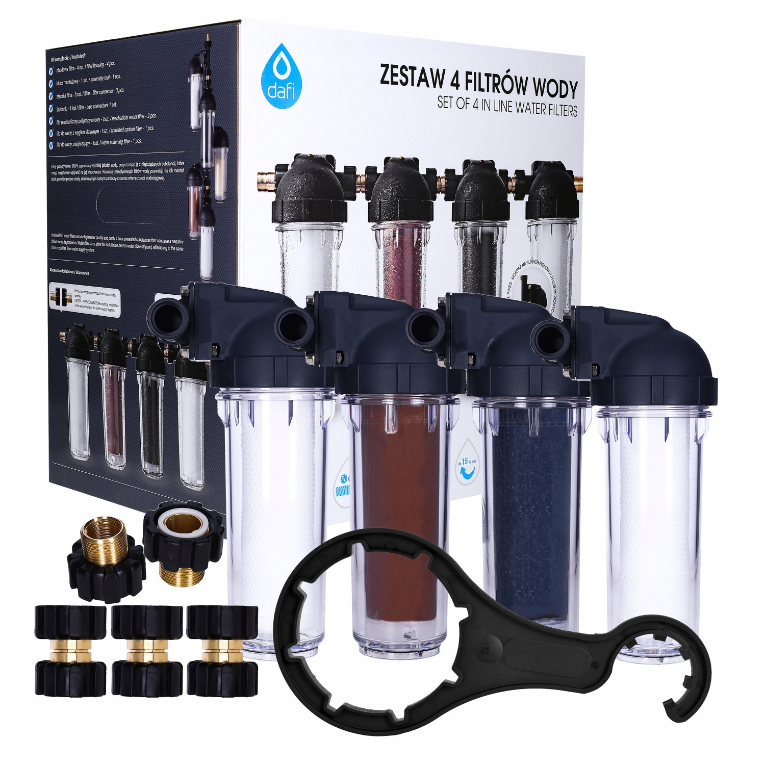 

Zestaw filtrów do wody Dafi 4x filtry Dafi