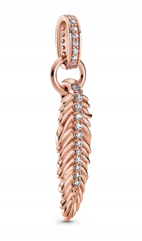 

Charms Zawieszka Lśniące Pióro Rose Gold