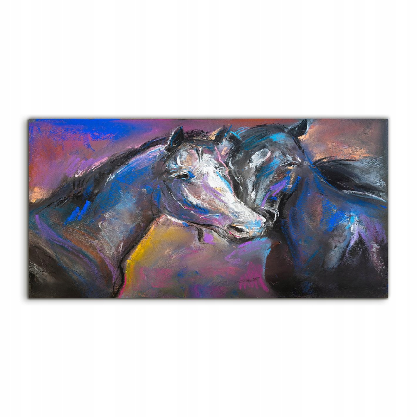 

Obraz akryl 120x60 wiszący Pastele Portret Konie