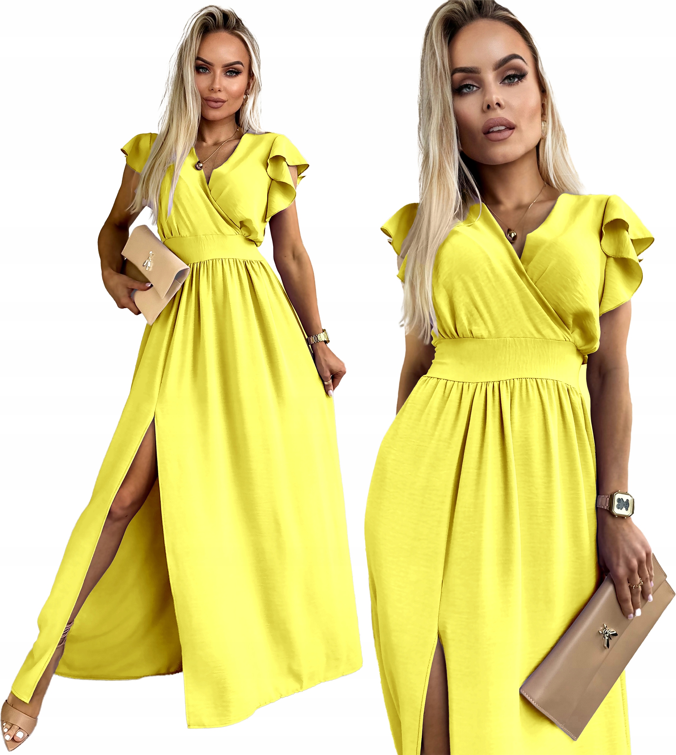 Elegantní dámské maxi Šaty s rozšířeným výstřihem, svatební hostina Sofia