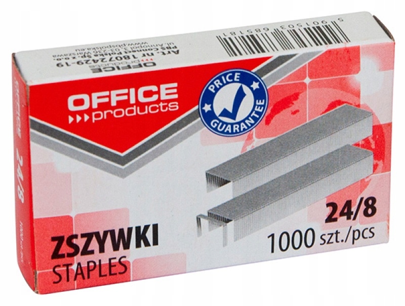 

Zszywki Office Products 24/8 1000szt ocynkowane