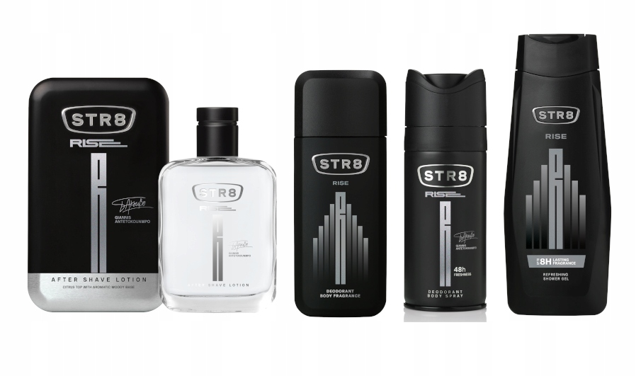 STR8 RISE ZESTAW 4cz ASL100ml + DNS75ml + SPRAY150ml + ŻEL400ml