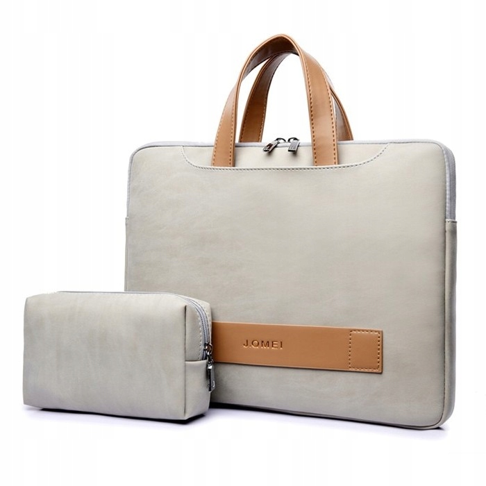 Damska torba/etui na laptopa 15,6" etui Jq Eva eco skóra beżowa