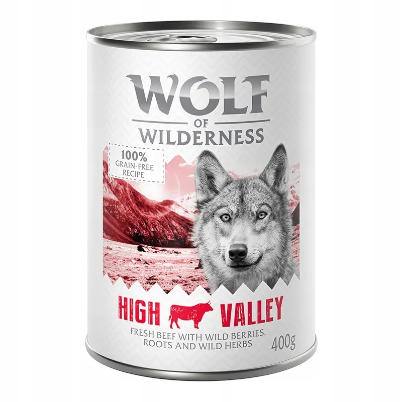 Wolf of Wilderness High Valley, hovězí 12 x 400 g