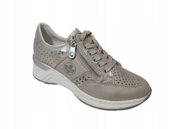 RIEKER sneakersy ażurowe N4327 metalic r.38 Marka Rieker