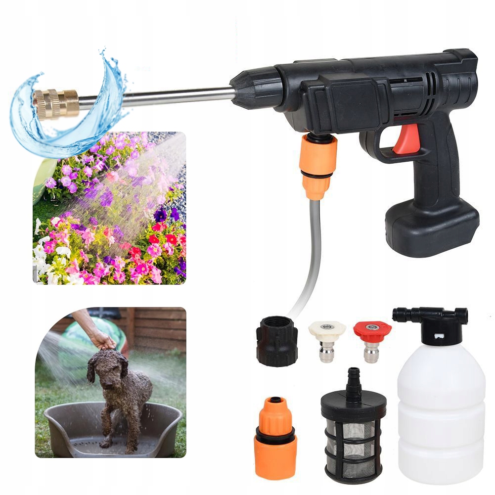 PRZENOŚNA PISTOLET NATRYSKOWY WODA MYJKA CIŚNIENIOWA DO PODLEWANIA KWIATÓW