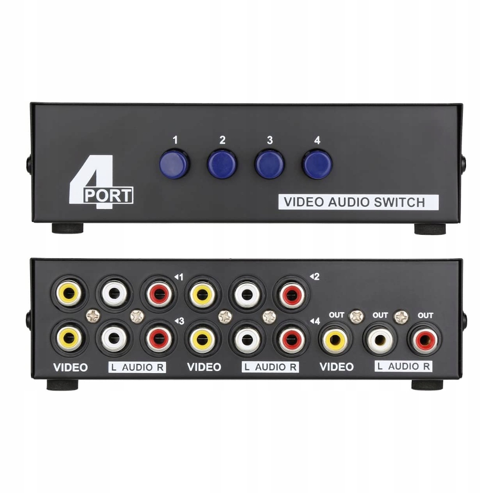SWITCH 4IN1 AV RCA CHINCH 4x rozgałęźnik ADAPTER EAN (GTIN) 5903794105003