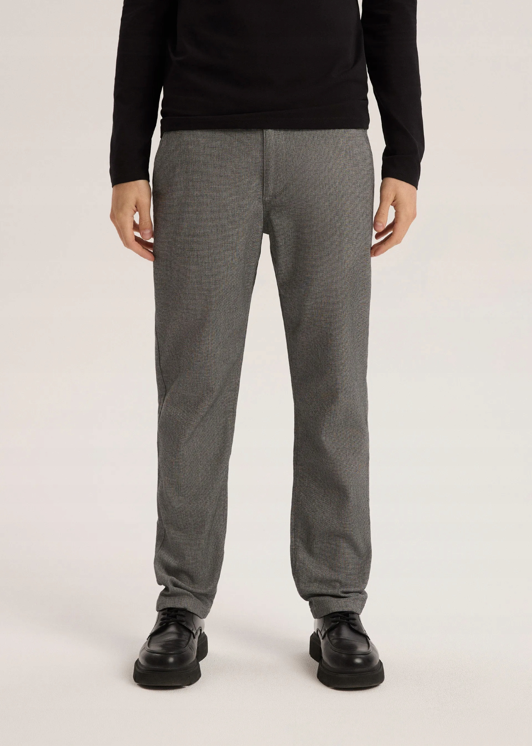 Spodnie męskie chino slim fit Diverse Premso 256 Jasny Szary Melanż 31