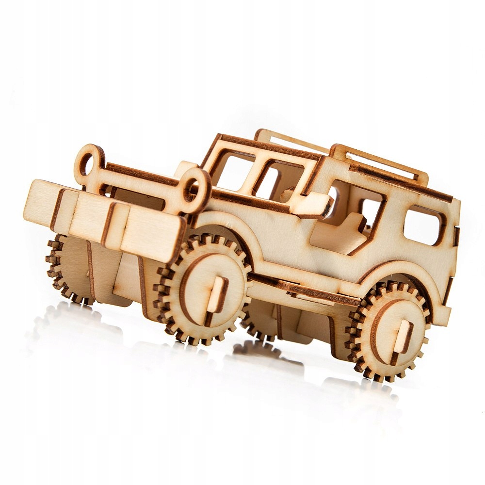 

Puzzle 3D Jeep Samochód Model Składany Eco Wood