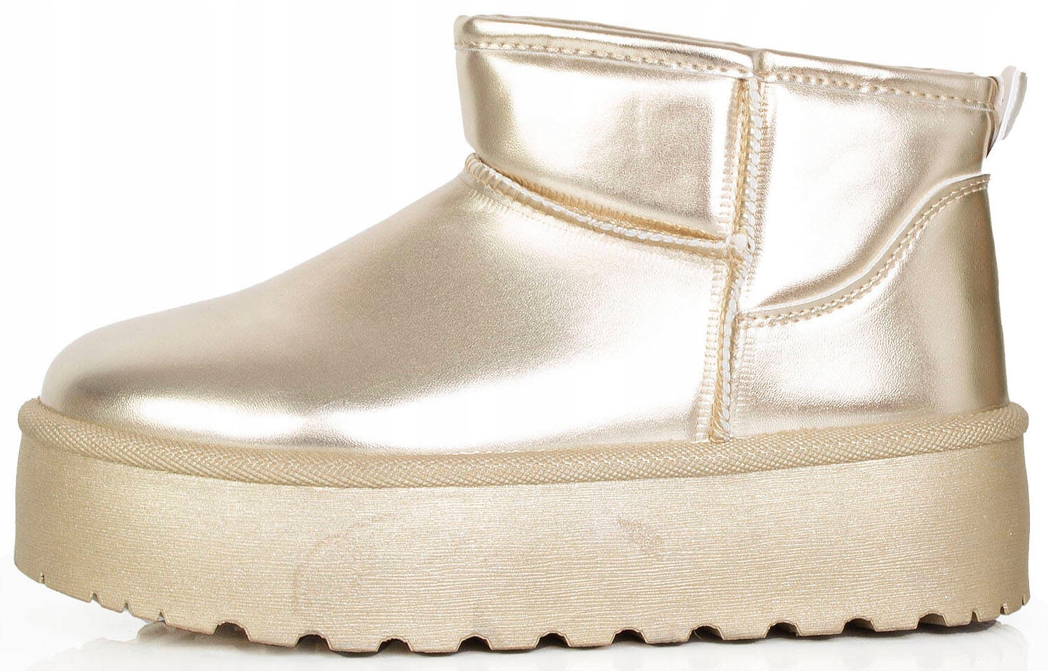 7808 ZŁOTE OCIEPLANE BOTKI ŚNIEGOWCE PLATFORMA WSUWANE 41 Marka inna