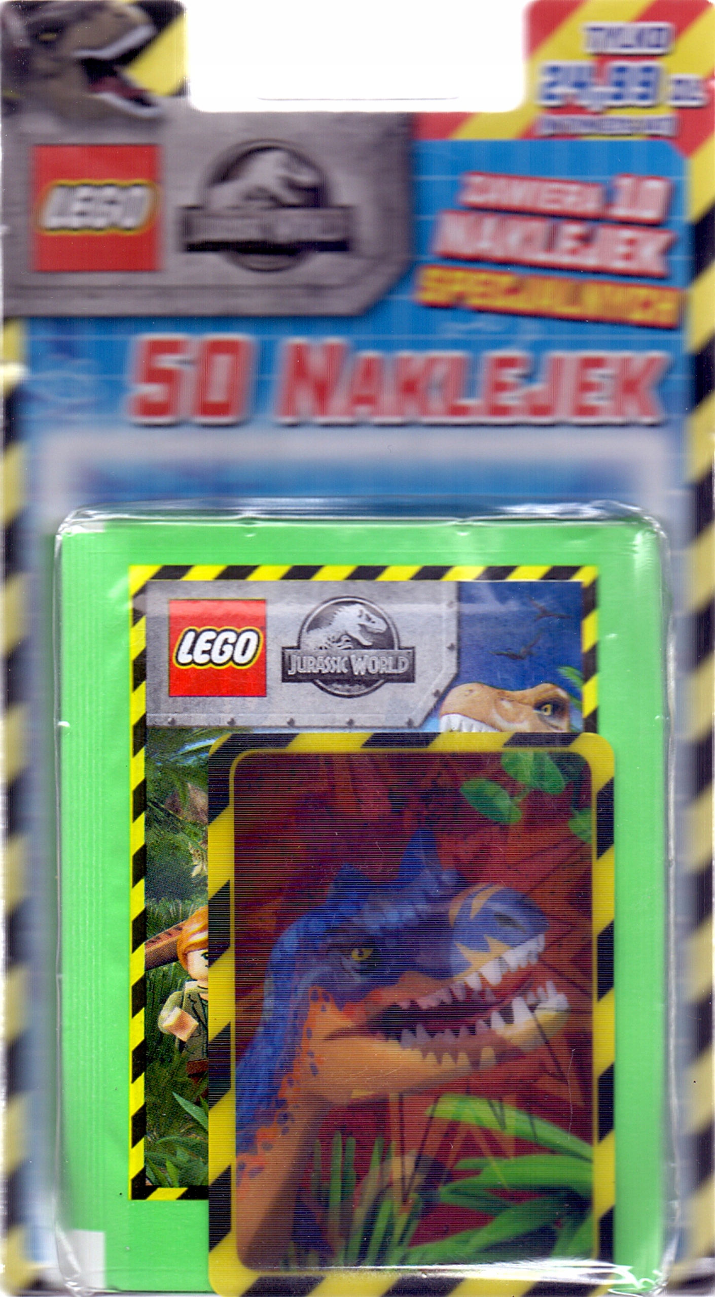 Lego Jurassic World. 50 naklejek superkarta 3D.