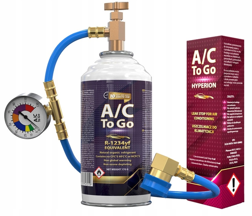 Sada pro plnění klimatizace Ac To Go nový plyn R1234yf těsnění