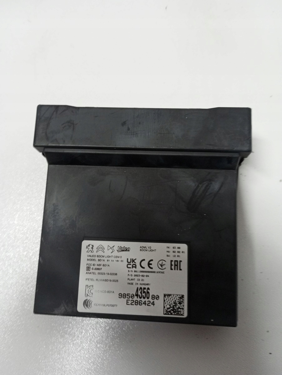modulo Centralina luci OPEL CORSA F 9850435680 2008