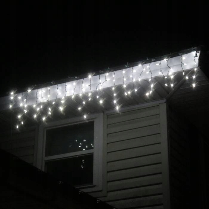 SOPLE ZEWNĘTRZNE 100 LED LAMPKI+FLASH ZIMNE IP44 Stan opakowania oryginalne