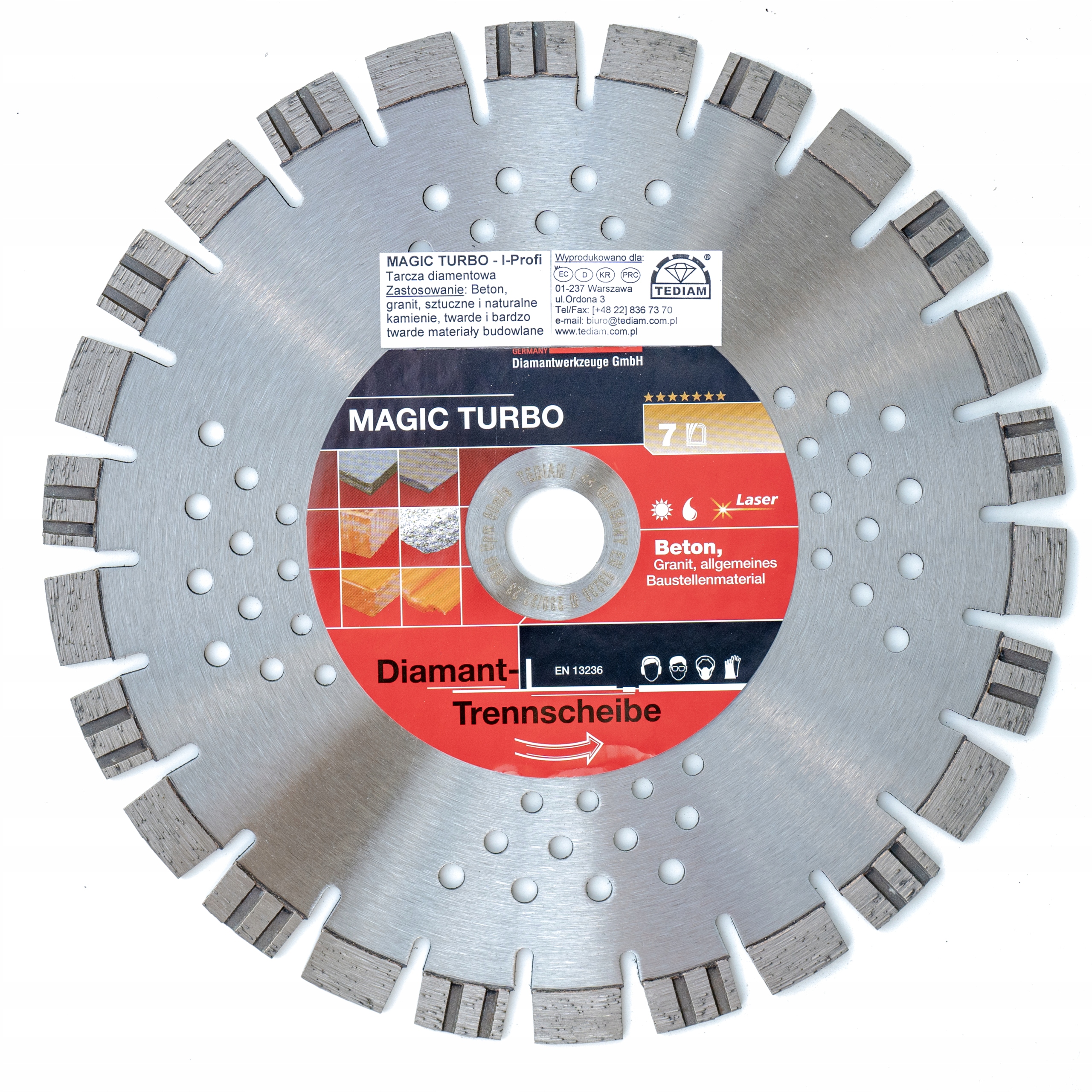 

Tarcza Diamentowa 300X20 Beton Granit Klinkier