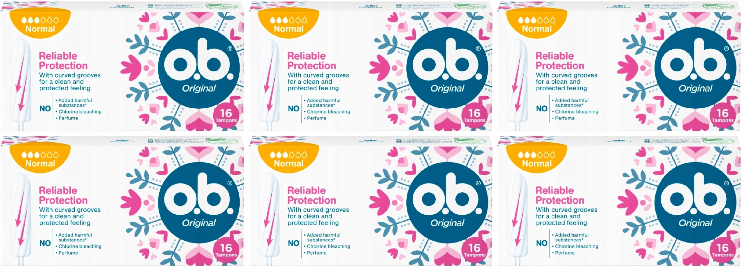 Ob Tampony Normal Original 6 x 16szt 96 szt