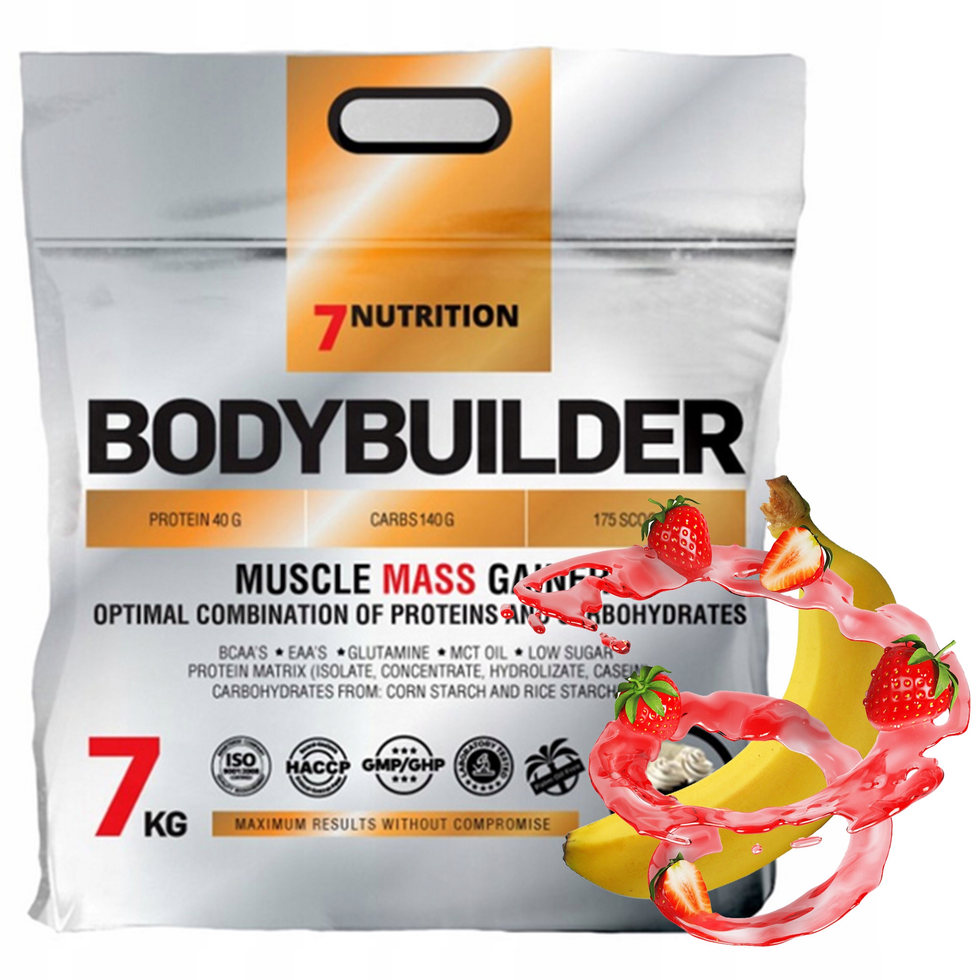 7NUTRITION Bodybuilder 7000 g Gainer Na Hmotu Bílkovin