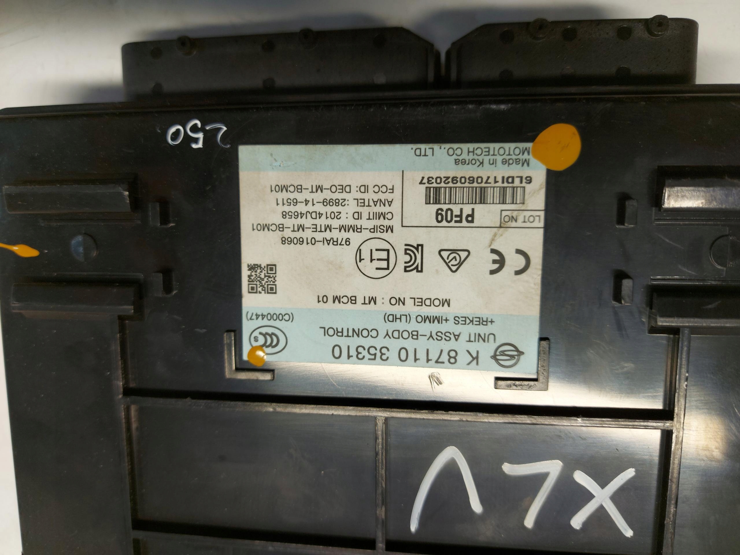 SSANGYONG XLV module control unit BCM 87110-35310