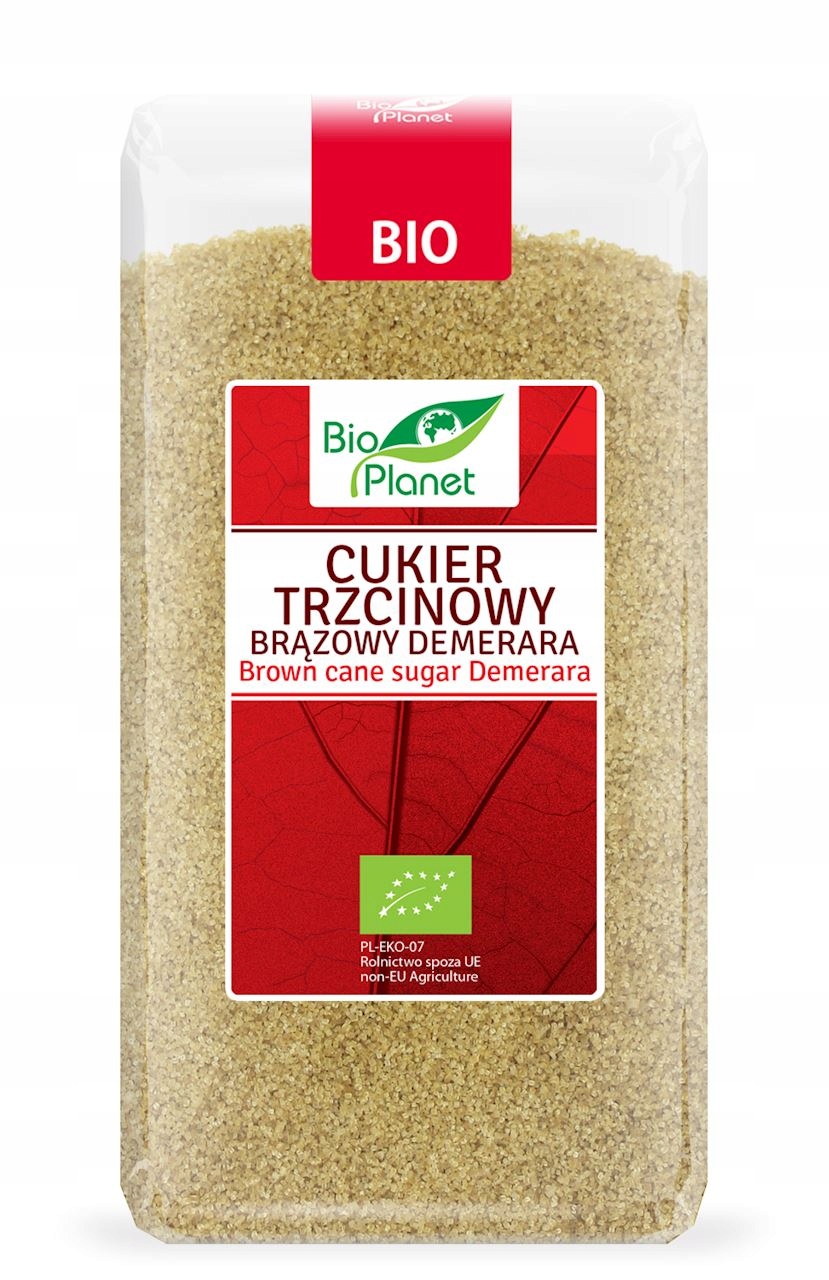 CUKIER TRZCINOWY BRĄZOWY DEMERARA 500G BIO PLANET