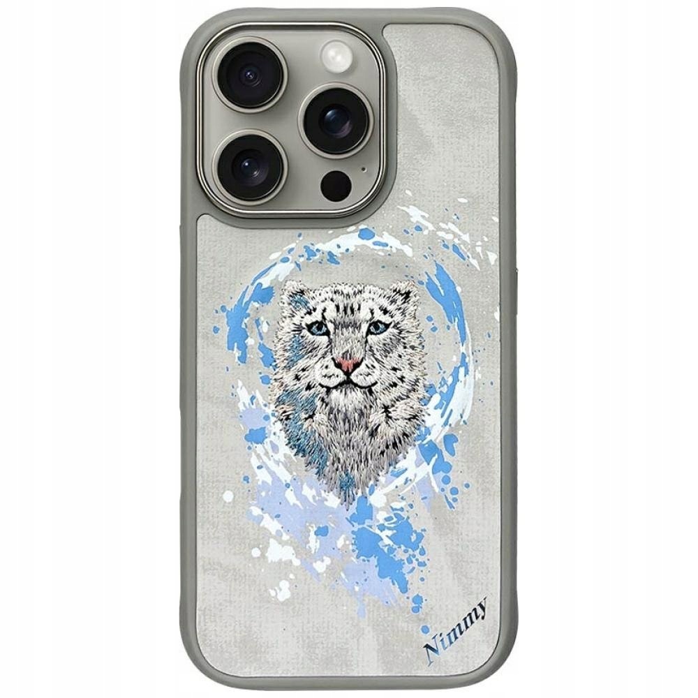 Etui Nimmy Pantera MagSafe do iPhone 16 Pro jasnoszary