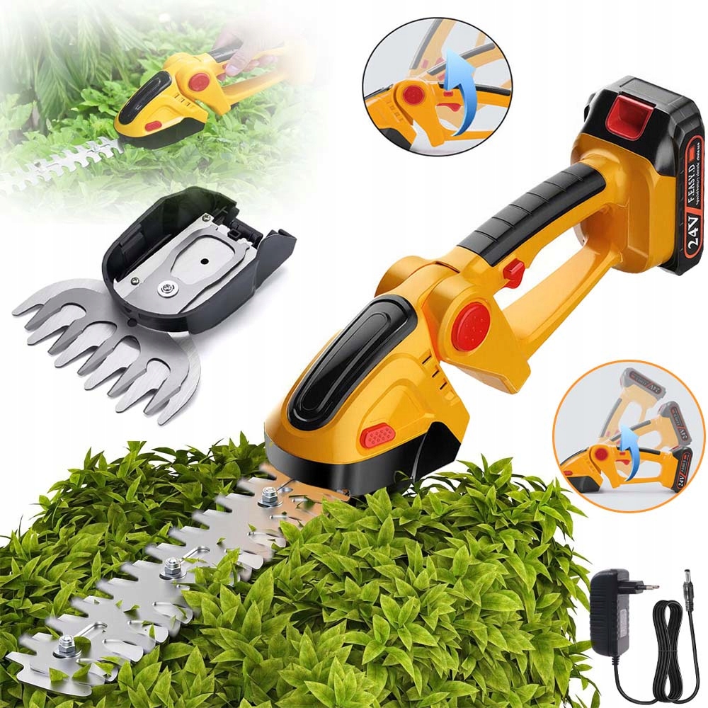 Akumulátorové Nůžky Na Trávy Keřů 2V1 Zahradní nůžky Zastřihovač Malé Práce