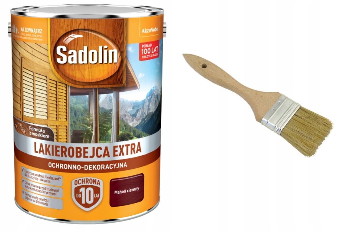 

Sadolin Extra Lakierobejca ciemny mahoń 5l+