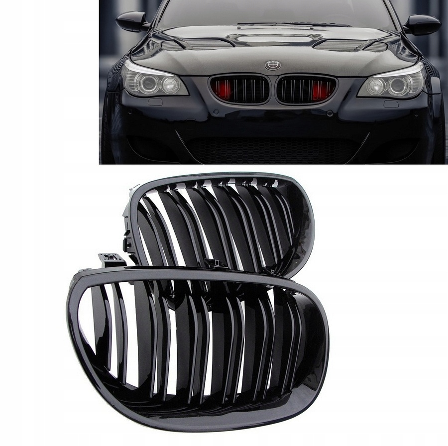 Grilovací mřížka M5 Bmw 5 E60 E61 černý lesk