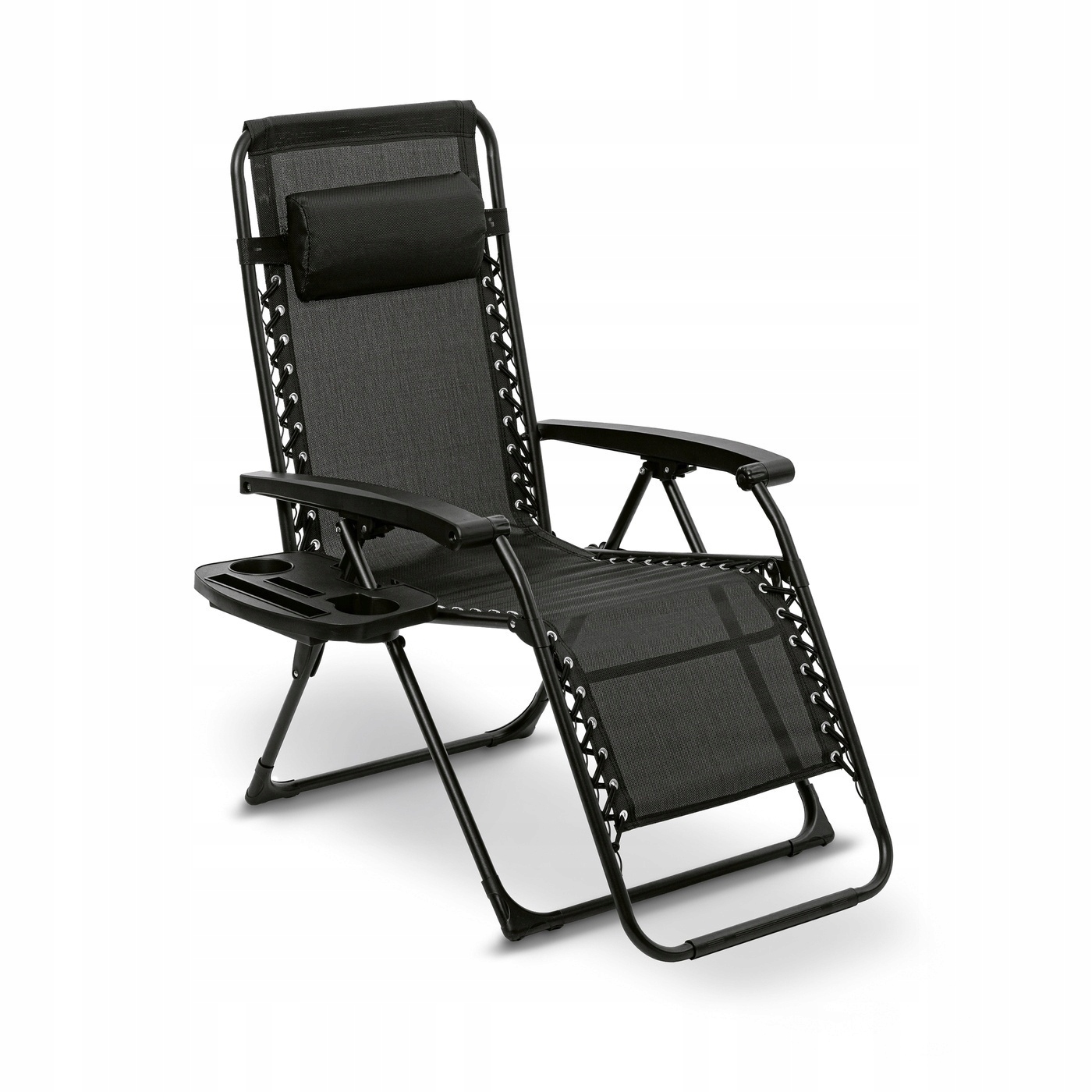 Leżak fotel regulowany składany turystyczny Plażowy stalowy stolik