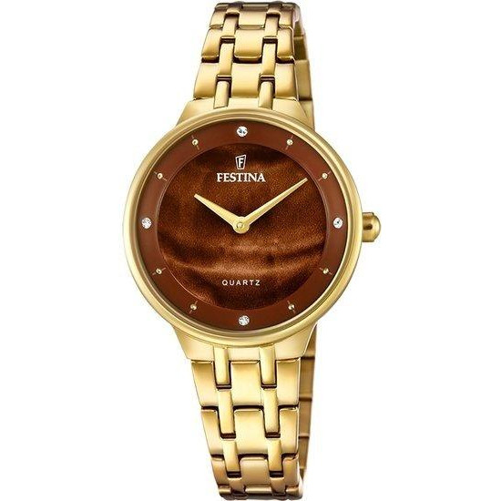 Dámské hodinky Festina F20601-C Zirkony zlaté