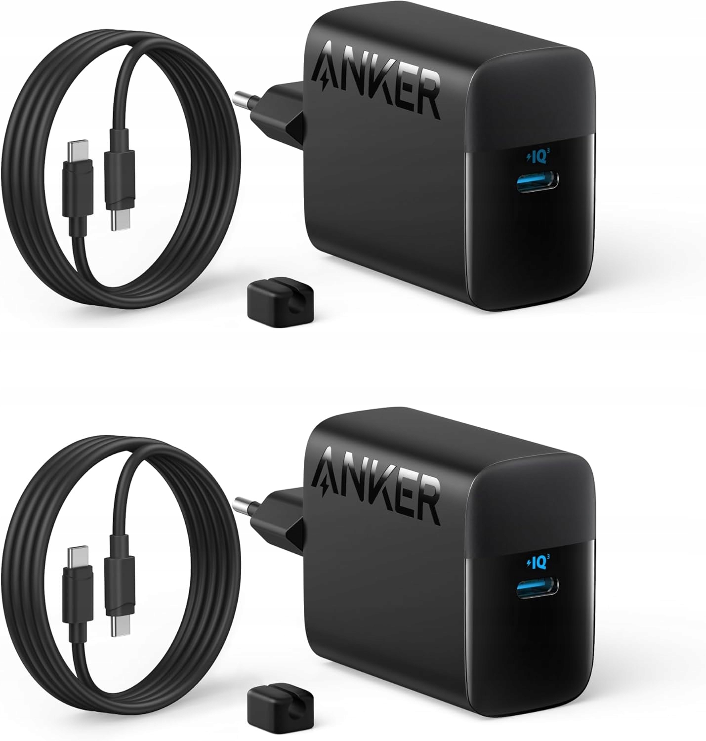 2x Rychlá síťová nabíječka Anker Usb typ C pro Samsung 45W černá
