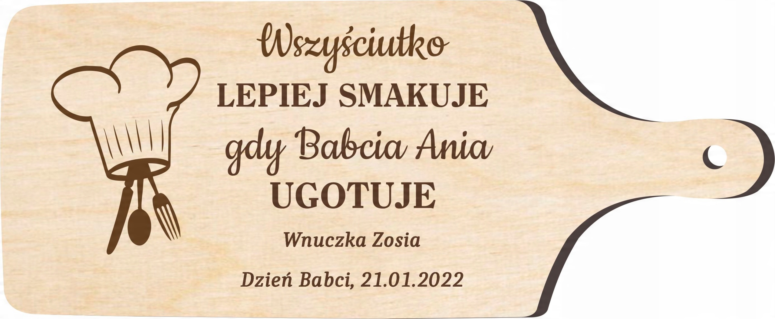 

Deska Kuchenna z grawerem Babci Dziadka