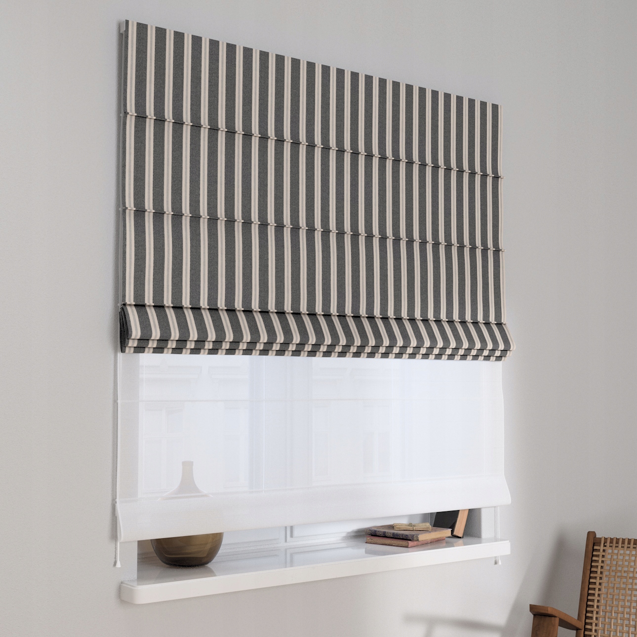 Hotová Římská roleta Duo 160x170cm černá