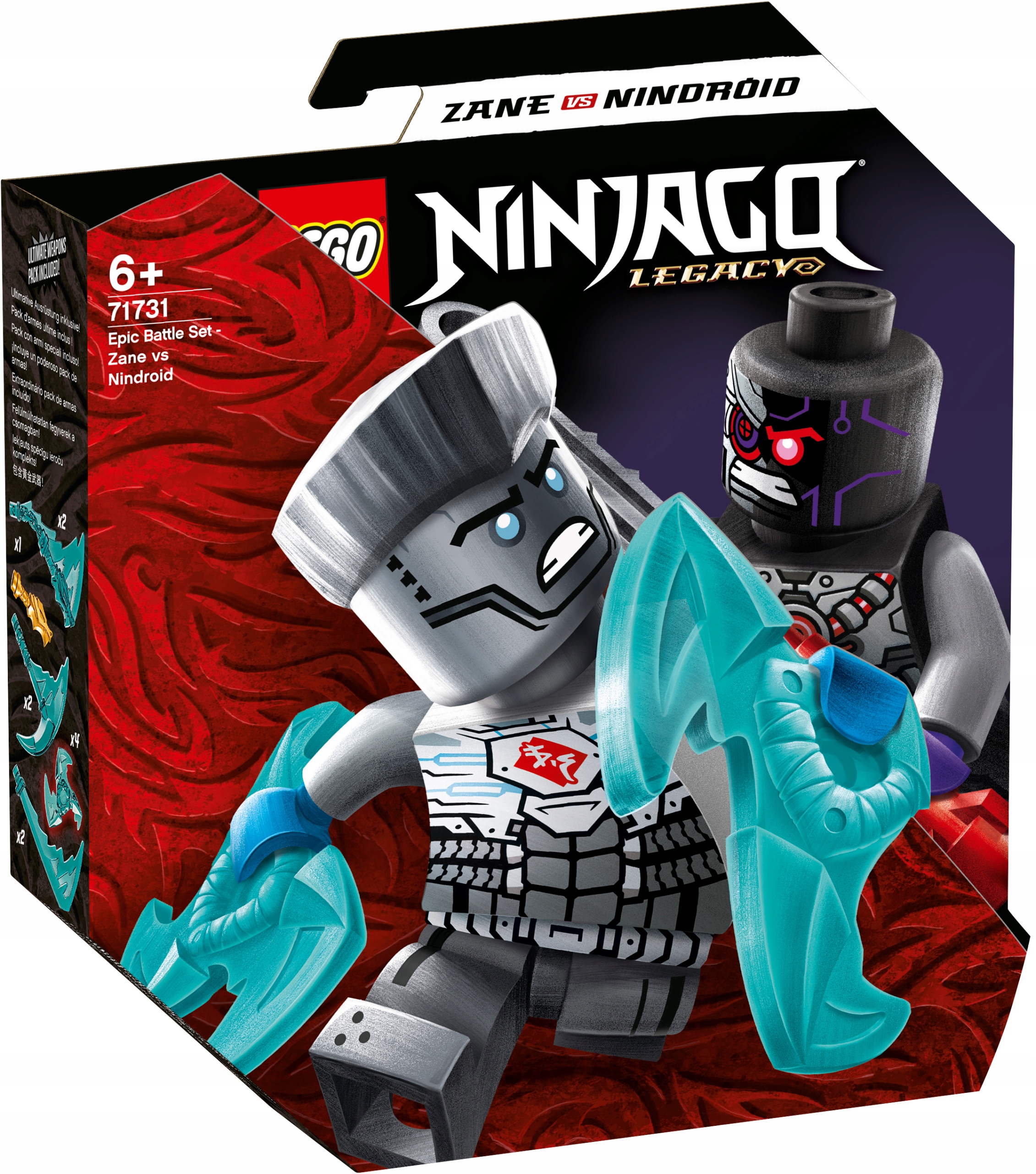 Lego Ninjago 71731 Epicki zestaw bojowy Zane kontra Nindroid