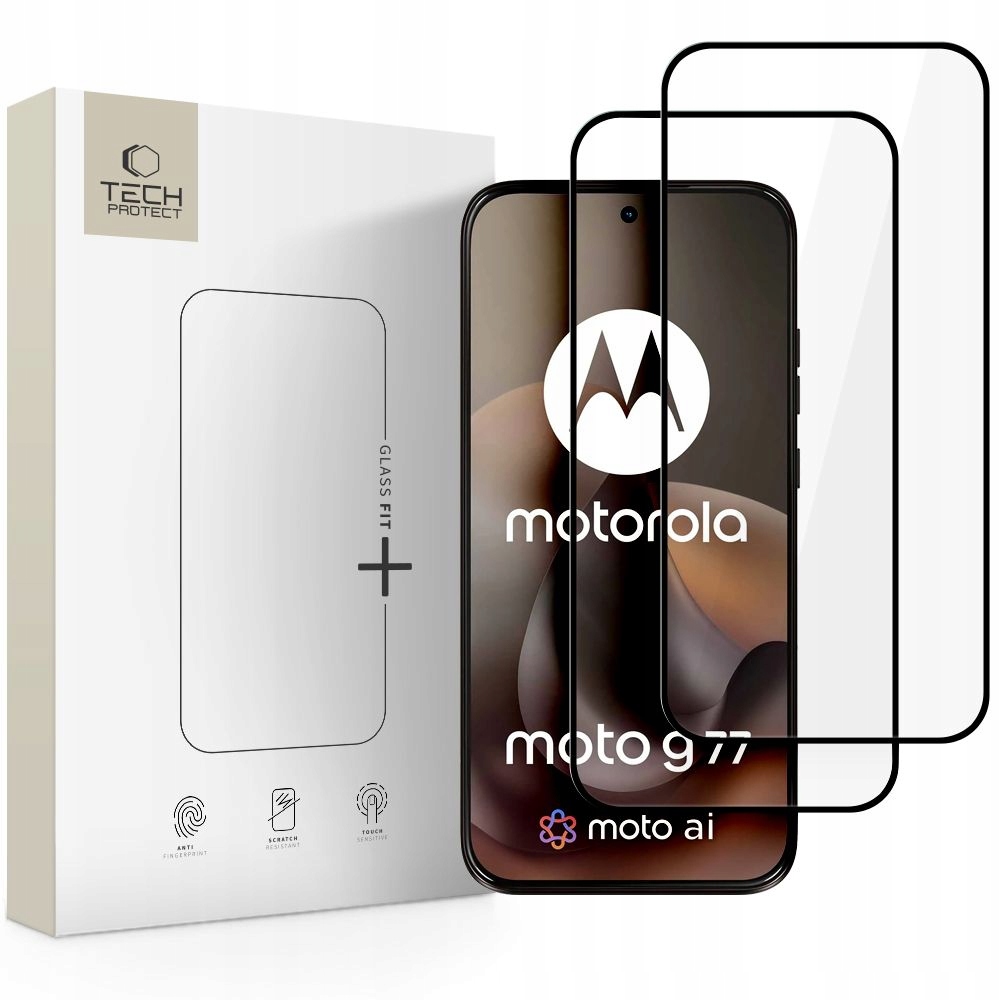 Szkło Hartowane Tech- Protect Glass Fit+ 2- Pack Motorola Moto G67 G77