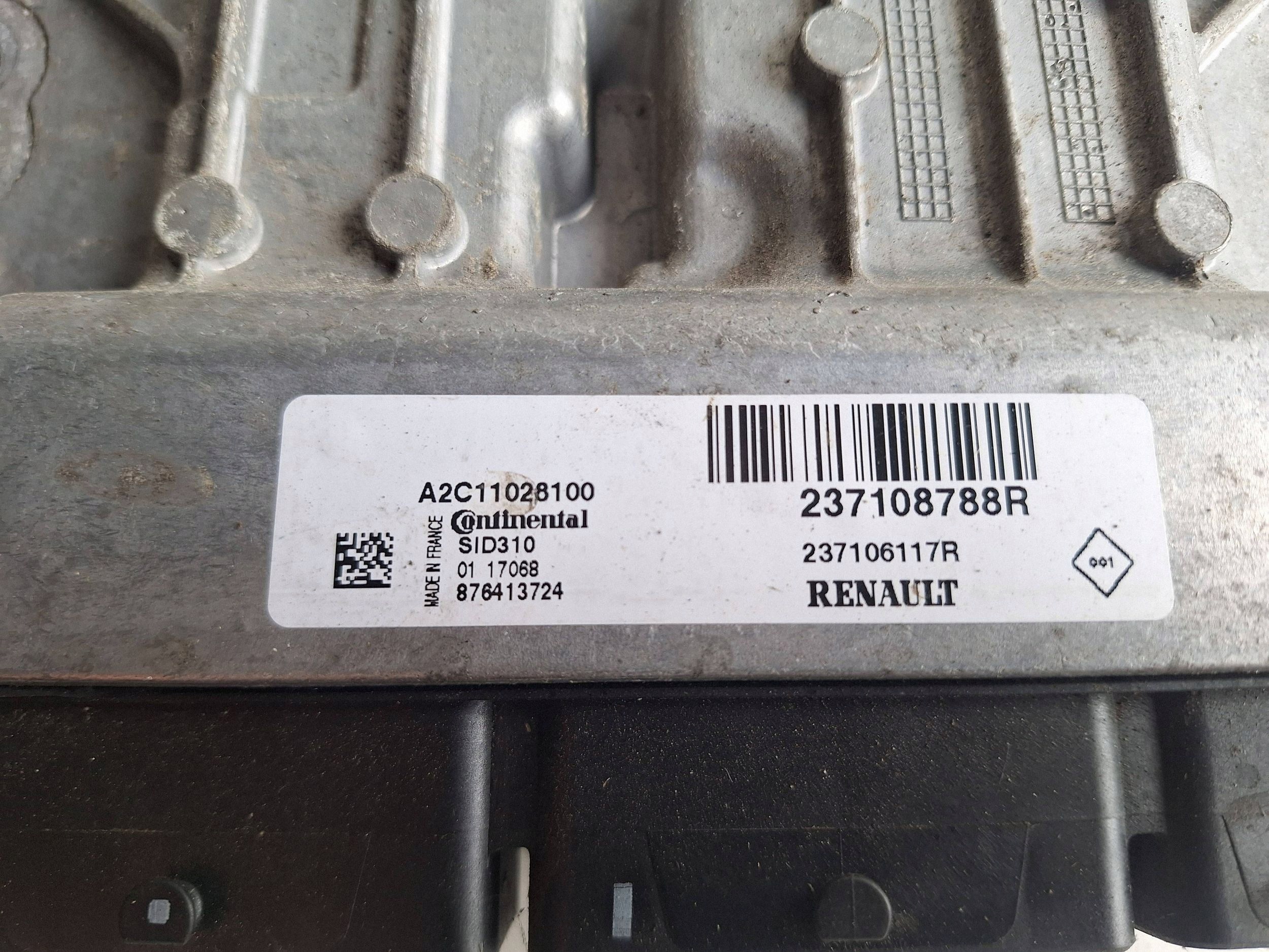 RENAULT computer control unit of the engine 237108788R CONTINENTAL 237106117R