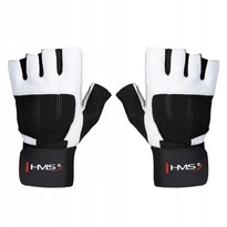 RST04 White-black Rozm. XXL Rękawice Na Siłownię Hms