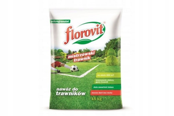 Florovit Mistrzowski Trawnik Nawóz 15kg Gęsta Zieleń Bez Mchu